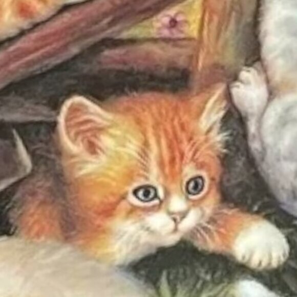 Vtg 1996 Plate FENCE MEETING POINT Collectible Signed J Schotz Porcelain GERMAN - Picture 7 of 13